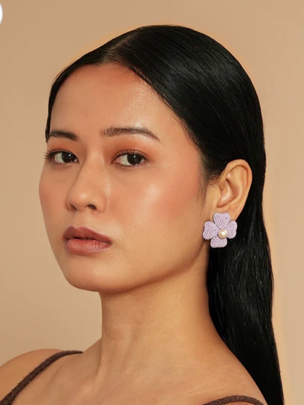Deepa Gurnani Liora Earrings in Lavender NWOT $80 Retail - Picture 3 of 7